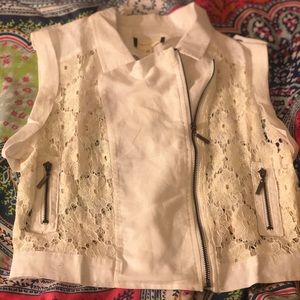 FIFTY STREET ASYMMETRICAL LACE VEST